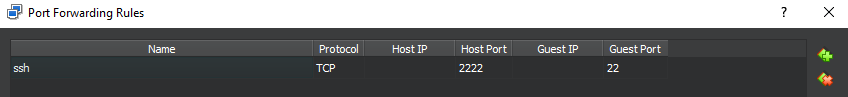 Port forwarding rules